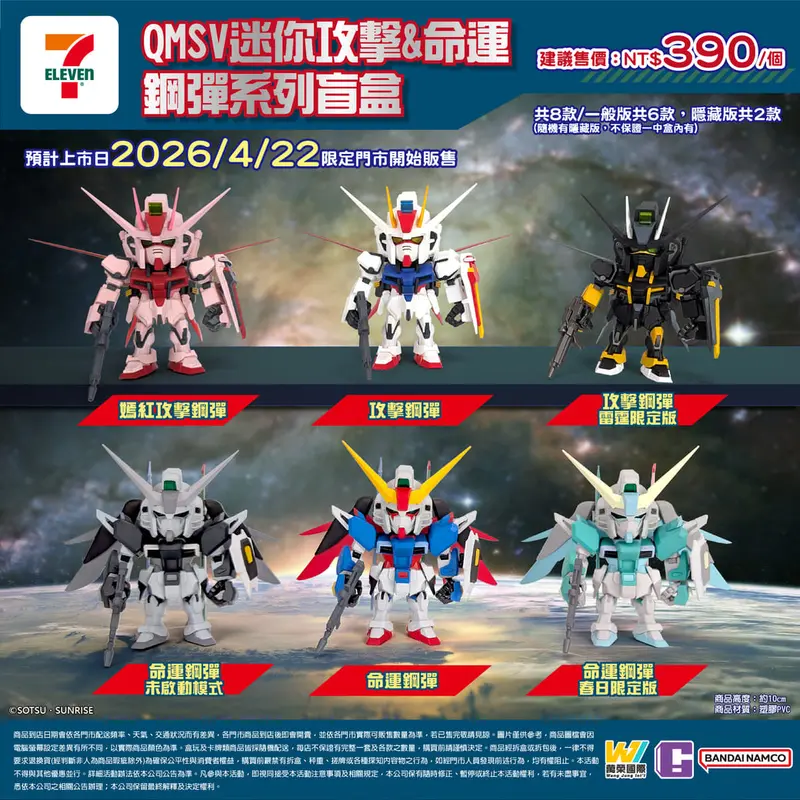 QMSV攻擊命運鋼彈盲盒